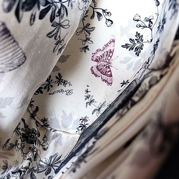 Brighton Twilight Straw Handbag Black Rhinestone Embellished Double Handles Tote - Picture 11 of 13